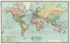 an old world map showing the countries