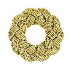 a yellow rope is in the shape of a circle