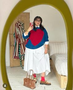 Plus Size Maximalist, Maximalist Outfit, Ootd Idea, Plus Size Workwear, Plus Size Outfit, Concept Clothing, Cold Weather Outfits, Curvy Girl Outfits, Modest Fashion