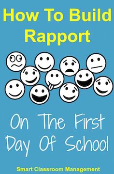 the cover of how to build rapport on the first day of school