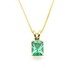 Gold Emerald Pendant set with Created Emerald in an emerald cut, flawless clarity & green color, at 8x6mm size (2 Cts). Gold Vermeil: 18k Gold over Solid 925 Sterling Silver ☞ made to last.Click here for ☞ Matching RingClick here for ☞ Matching EarringsDetails:• Created Emerald in a flawless clarity• Emerald: 8x6mm, 3 Ct, Emerald cut• Pendant Height 13mm, Width 6mm• Free Complimentary Chain• 18k Gold VermeilSKU 1059 Emerald Pendant Set, Green Emerald Necklace, Jewellery Video, Emerald Chain, Emerald Necklace Pendant, Etsy Promotion, Unique Pendant Necklace, Gold Rings Jewelry, Emerald Pendant