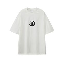 Notes: Our Oversized Drop Shoulder T-Shirt collection is made from premium 100% cotton material. With a simple, unisex crew neck T-shirt design that will fit just about anyone! Oversized fit and made with Drop Shoulder sleeves. Comes in 7 adorable colors! Graphic Tee With Moon Print For Streetwear, Minimalist Graphic Print T-shirt With Short Sleeves, Short Sleeve Moon Print T-shirt For Streetwear, Oversized Minimalist Crew Neck T-shirt, Casual Short Sleeve T-shirt With Moon Print, Black Graphic Tee With Moon Print, Trendy Crew Neck T-shirt With Moon Print, Black Cotton T-shirt With Moon Print, Black Short Sleeve T-shirt With Moon Print