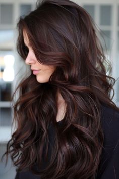 Dark Bayalage, Brown Hair Trends, Dark Auburn Hair, Rich Brunette, Wine Hair, Chocolate Brown Hair, Queen Hair