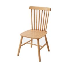 a wooden chair on a white background