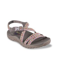 Skechers-Reggae Dream Weaver Sandal Enjoy your daily walks in the Reggae Dream Weaver sandal from Skechers. The woven design ensures a lasting wear, while the Reggae midsole provides added support. Multicolor Sandals For Outdoor, Multicolor Sandals With Arch Support For Summer, Multicolor Sandals For Summer Outdoor Activities, Multicolor Sandals For Outdoor Summer Activities, Multicolor Summer Sandals For Outdoor Activities, Multicolor Cushioned Sandals For Outdoor, Multicolor Synthetic Sandals With Arch Support, Daily Walks, Dream Weaver