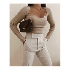 Zara Pants New With Tags Girls Streetwear, Khaki Style, Knitted Tops, Knitting Women Sweater, White Pants, Mode Inspiration, Color Khaki, Women's Tops, Womens Fashion Casual