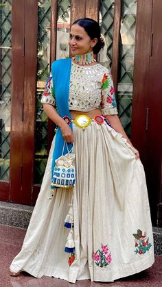 Mirror Work Lehenga Choli, Mirror Work Dress, Pop Culture Icons, Ghaghra Choli, Mirror Work Blouse, New Saree Blouse Designs