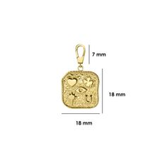 This square-shaped charm features iconic symbols of fortune: a four-leaf clover, heart, North Star, evil eye, and horseshoe, each adding a unique touch of charm. Designed for versatility, it easily attaches to necklaces, bracelets, or earrings with a push-in clasp, making it an ideal choice for personalizing your jewelry ensemble or gifting to someone special as a token of luck and love. PRODUCT DETAILS: • Material: 14K Solid Gold• Choice of Gold Color: Yellow Gold• Style: Minimalist• Versatile Yellow Gold Symbolic Charms For Good Luck, Yellow Gold Symbolic Good Luck Charms, Elegant Good Luck Charms With Dangling Details, Elegant Good Luck Dangling Charms, Symbolic Tarnish-resistant Charms For Gifts, Rectangular Charms Jewelry For Anniversary, Symbolic Rectangular Jewelry For Anniversary, Dangle Cross Earrings, Luck Necklace