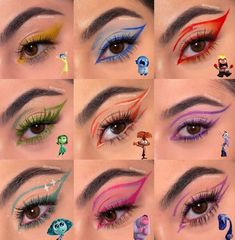 Disney Eye Makeup, Stitches Makeup, Crazy Eye Makeup, Disney Eyes, Cute Eyeshadow Looks, Punk Makeup, Halloween Eye Makeup, Face Art Makeup, Makeup For Black Skin