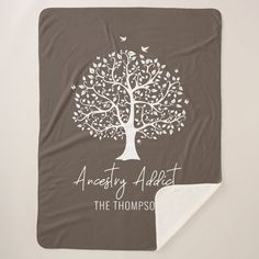 a blanket with an image of a tree and the words, honesty against the thomas