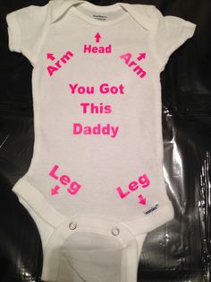 Instructions for Daddy Onesie | You Got This Daddy | Funny Onesie | Baby Shower | New Dad Gift | Baby Onesie | Father's Day Funny Onesie, Funny Baby Onesie, Funny Onesies, Baby Sewing Projects, Funny Baby Onesies, Gifts For New Dads, Boho Baby Shower, New Dads, Funny Baby