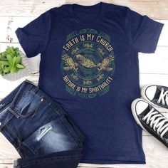 This soft, unique "Earth Is My Church, Nature Is My Temple" design is so crazy comfy you'll never want to take it off. Luckily it looks awesome so you can rock it everywhere from the office to the park. Tees, Tanks, Hoodies, Long Sleeves, V-Necks & Tumblers all available. All of our apparel is printed, designed &am My Church, Temple Design, Festival Fashion, The Park, Passion For Fashion, Blue Fashion, Jeans Style, Clothing Store, Tank Top Fashion