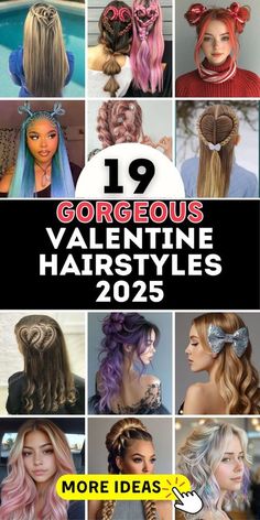 Long Hair With Braids, Cute And Simple Hairstyles, Valentine Hairstyles, Valentines Day Hairstyles, Hair With Braids, Hairstyles For Fall, Braids And Ponytails, Braided Waves