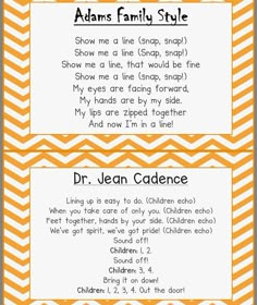 an orange and white chevroned pattern with the words dr jeancadence on it