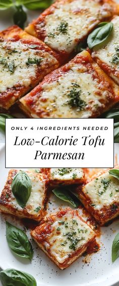 Image for Low-Calorie Tofu Parmesan Tofu Parmesan, Easy Tofu, At The Table, 4 Ingredients, Weeknight Dinner, Low Calorie, The Table, Weight Watchers