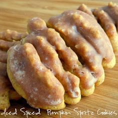 baked spiced pumpkin spice cookies on a cutting board