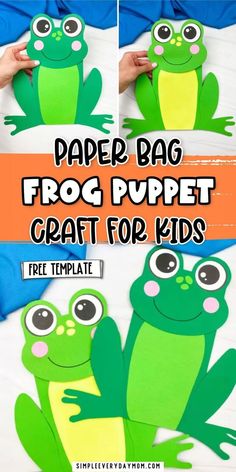 One of the most fun, easy, and engaging spring activities you can do is make a frog paper bag puppet craft for kids.This kids project will help kids practice cutting skills, following directions, creativity, and fine motor skills. If you need more ideas, be sure to check out all of our paper bag puppet crafts and all our spring crafts for kids.