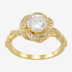 Ring Style: Cocktail Rings, Halo Rings, Engagement RingsFeatures: In A Gift Box, Nickel FreeShape: KnotStone Cut: RoundStone Millimeter Measurement: 7 Mm Length, 7 Mm WidthMetal Color: Gold ToneBand Width: Care: Wipe CleanStone Type: 53 Cubic ZirconiaMetal: 14k Gold Over BrassCountry of Origin: Imported Rings Engagement, 7 Rings, Ring Style, Halo Rings, Cocktail Ring, Cocktail Rings, Jewellery And Watches, Fashion Rings, Halo