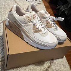 Selling Brand New Never Worn Size 8 Women’s Nike Air Max 90s, In Color ‘Phantom Orewood Sanddrift’. Could Make A Great Christmas Gift! Make An Offer Or Ask A Question! Romanticizing Gym, Air Maxes, Shoes Air Max, Nike Air Max 90s, Air Max 90s, Nike Shoes Air Max, Nike Air Max For Women, Size 8 Women, Nike Air Max 95