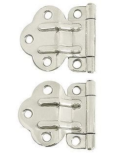 pair of stainless steel cabinet door hinges