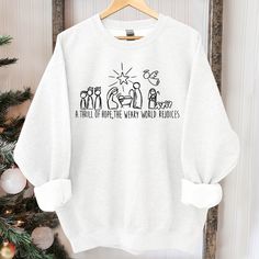 Christian Christmas Sweatshirt, Nativity Scene Sweater, Christmas Nativity Shirt, True Story Nativity, Religious Christmas Gifts, Jesus Tee Suitable for many occasions such as Christmas, Father's Day, Mother's Day, birthday This classic crew-neck sweatshirt is an essential basic item for anyone’s wardrobe. The ribbed cuffs on the sleeves and waist are reinforced, and the high-quality cotton ensure that anyone will enjoy this cuddly and cool sweatshirt for many moons to come. Preshrunk fleece kni Merry Christmas Shirt Designs, Tee Shirt Outfit Ideas, Christian Christmas Shirts, Scene Sweater, Nativity Shirt, Jesus Tee Shirts, Tee Shirt Outfit, Christmas Pj, Christmas T Shirt Design