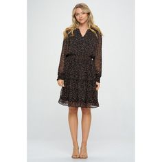 This gorgeous Georgette dress is a great wardrobe must-have. It has elegant smocked long sleeves and the hem hits right above the knee. You can pair this silhouette with heels or wear it with tights and tall boots. The wide smocked waistband provides a comfortable and secure fit. Lined for coverage. Length - 37.5". Material - 100% Polyester. Machine washable. Georgette Dress, Mini Slip Dress, Mini Wrap Dress, Tiered Dress, Babydoll Dress, Tall Boots, Above The Knee, T Shirt Dress, The Knee