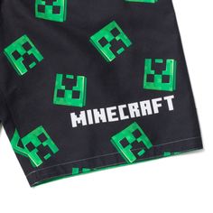 Your gamer is ready for fun and play in these cool Minecraft swim shorts! This stylish bathing suit features a comfy built-in mesh lining, a secure elastic waist with an adjustable drawstring closure, and awesome artwork of your kid's favorite video game characters like the iconic Creepers, Skeletons, Alex, and Steve! Made of a quick-drying material that is comfortable to wear in and out of the water, these sun-protecting board shorts are the perfect summer essential for your Minecraft fan! Pixelated Characters, Minecraft Landscape, Stylish Bathing Suits, Pool Dress, Awesome Artwork, Boys Swim Trunks, Swimming Shorts, Black Bathing Suits, Cool Minecraft