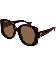 Gucci Women's GG1257SA 56mm Havana Round Butterfly Sunglasses | Dillard's Gucci Butterfly, Designer Shades, Italian Luxury Brands, Gucci Designer, Brown Sunglasses, Havana Brown, Butterfly Sunglasses, Gucci Sunglasses, Sunglasses Online