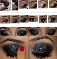 Trucco Smokey Eye, Smoky Eye Makeup Tutorial, Sparkle Eyeshadow, Vintage Makeup, Smokey Eye Makeup, Eye Make