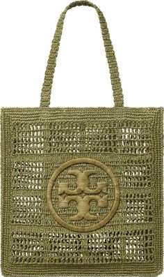 Tory Burch Ella Hand-Crocheted Tote | Nordstrom Longchamp Large Le Pliage Tote, Tory Burch Ella, Practical Bag, Denim Tote Bags, Crochet Bags Purses, Denim Tote, Fancy Bags, Crochet Tote, Trending Handbag