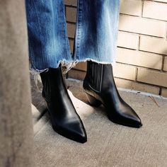 The Agnes Western Boot - Black Calf – Margaux Western Boot, Kinds Of Shoes, Mary Jane Flats, Socks And Sandals, Leather Ballet Flats, Bridal Designs, Fall 2024, Leather Cover, Popular Style