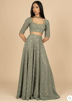 Skirt And Top Indian, Faux Mirror, Indian Fits, Meena Bazaar, Simple Frock Design, Lehenga Saree Design, Function Dresses, Simple Lehenga, Long Gown Design