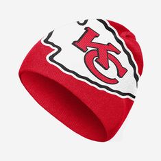 *SEP* *SEP* When you're picking an outfit, we're guessing you probably like to show off your team pride from head-to-toe. Well, this Kansas City Chiefs Big Logo Skullcap Beanie will certainly have the "head" part covered. Features All-over team logo design so everyone knows who you're rooting for One size fits all Materials 100% Acrylic Details Knit design Officially licensed Imported Kansas City Chiefs Logo, Team Logo Design, Chiefs Logo, Kansas City Chiefs Football, Chiefs Football, Kansas City Chiefs, Skull Cap, Lululemon Logo, Knitting Designs