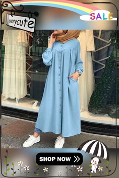 Autumn Casual Women's Cardigan Long Sleeve Stand Collar Large Swing Dress Cardigan Long Sleeve, Autumn Casual, Cardigan Long, Cardigan Tops, Long Sleeve Cardigan, Long Cardigan, Casual Fall, Swing Dress, Womens Cardigan