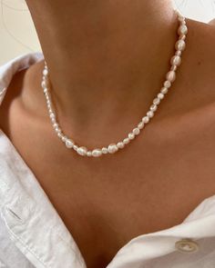 Beaded Pearl 14K Gold Filled Necklaces Layered Adjustable - Etsy Pearl Necklace Choker, Necklaces Gift, Necklaces Choker, Natural Pearl Necklace, Vintage Necklaces, Pearl Necklaces, Pearl Collection, Pearl Choker Necklace, Handmade Jewelry Designs