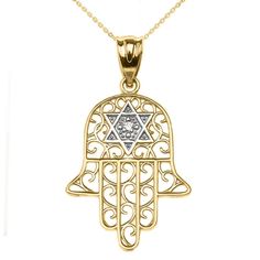 Solid 10k Gold Hamsa Hand With Diamond Star Of David Pendant Necklace Item No.: 4938.Q Metal Type: 10k Solid Gold (Also Available In 14k Solid Gold) Metal Color: Rose Gold.Or Yellow Gold Or White Gold Stone: Genuine Diamond Shape And Size: Round, 1 Mm Carat Weight: 0.01 Ct (Approximate) Height: 1.13 In. (28.7 Mm) Width: 0.62 In. (15.8 Mm) Pendant & Chain Weight: 2.5 Grams. Chain In 16", 18", 20", 22" Note: This Item Is Made To Order In Us. Please Allow 10-15 Days To Be Shipped. Shine Jewelry, White Gold Pendant Necklace, Gold Hamsa, Hamsa Pendant, Star Of David Pendant, בר מצווה, Rose Gold Pendant, Diamond Star, Star Jewelry