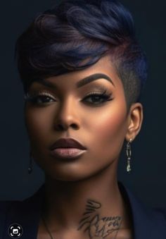 Black Short Pixie Hairstyles, Pixie Cut Shaved Sides Black Women, Older Black Woman Hairstyle, Short Natural Hair For Black Women, Pictures Of Short Hair, Side Shaved Hairstyles, Mohawk Hairstyles For Black Women, Mohawk Hairstyle, Side Shaved