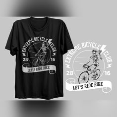 a t - shirt that says, let's ride bike