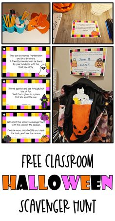 the free classroom halloween scavenger hunt