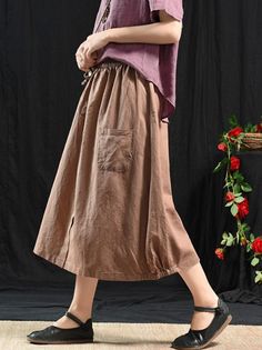 Sku CY-!27357 Material >50%Cotton Style Loose , A-line , Plus Size Occasion Casual , Vintage Seasons Summer Type Skirts Bottoms Color COFFEE,BLACK,WHITE Size FREE SIZE Size chart: Please consult the size chart we provide for this item's measurements to help you decide which size to buy. Please note: There may be 1-3cm differ due to manual measurement. CMINCH Cm Waist Hips Length FREE SIZE 106 116 76 Coffee Black, Color Coffee, Linnet, Linen Skirt, Vintage Casual, Petite Outfits, Hip Length, Cotton Style, Spring Outfits