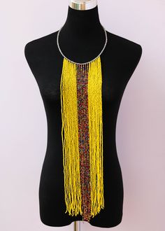 African beaded necklaces, Beaded multi strand necklace, African women jewelry, Beaded fringe necklace, Christmas gift for her, Moms gift An elegant necklace that can match any outfit. Handmade by the Maasai women in Kenya using fine beads. Color: yellow and multicolor Please select your color on the option shown Neck size: 17 inches/ 43 cm Necklace height: 18 inches/ 45 cm 3-5 days delivery via DHL Express. Pay shipping fee for the first item only and additional items ship for free. To view more Traditional Beaded Fringe Necklace As Gift, Adjustable Beaded Necklaces With Fringe And Round Beads, Multi-strand Dangling Beads For Gift, Dangling Multi-strand Beads For Gifts, Yellow Multi-strand Polished Beaded Necklaces, Multi-strand Beaded Necklace With Dangling Beads For Gift, Adjustable Beaded Fringe Necklace, Colorful Multi-strand Beaded Necklaces As Gifts, Colorful Multi-strand Beaded Necklace For Gifts