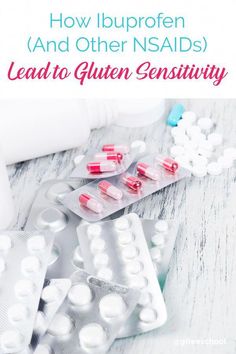 Gluten Sensitivity Ibuprofen: Could it (and other NSAIDs) be to Blame? Did you know anti-inflammatory drugs can cause gut issues? These drugs are not safe.. Gluten Symptoms, Pharmacy Art, Gut Issues, Liver Issues, Going Gluten Free, Gluten Sensitivity, Irritable Bowel, Gluten Intolerance