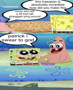 spongebob and patrick talking to each other