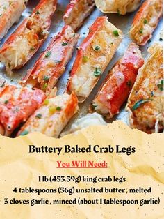 an advertisement for crab legs is shown in this advertizer's message,