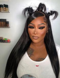 Edgy Wig Hairstyles, Creative Wig Hairstyles, Top Knot Hairstyles For Black Women, 90s Braid Hairstyles For Black Women, Punk Hair Style, 80s Aesthetic Hairstyles, Baps Inspired Hairstyle, Left Eye Hairstyles, Rockstar Hairstyles Black Women