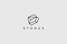 a black and white logo for stones