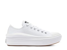 Saw this at DSW! Womens White Converse, Chuck Taylor Style, White Converse Shoes, Chuck Taylor All Star Move, Tenis Converse, Chuck Taylor Converse, Trending Handbags, Keds Style, Converse Low