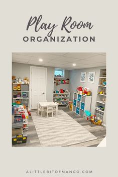 the play room is organized and ready to be used