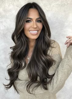 Baby Lights Dark Hair, Light Brown Ash Hair, Cool Winter Hair Color Palette, Baby Lights On Black Hair, Baby Lights Hair Brunette Dark Brown, Tia Booth Hair, Baby Lights Caramelo, Baby Highlights Brown Hair, Ash Brown Balayage On Dark Hair