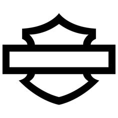 a black and white image of a shield